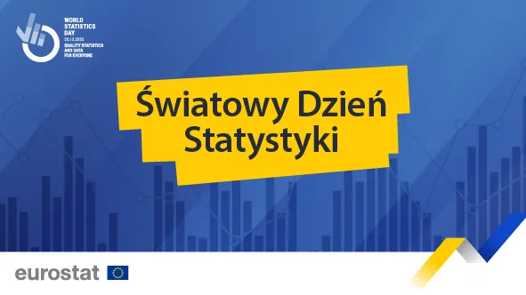 napis Światowy Dzień Statystyki z okazji obchodów Światowego Dnia Statystyki 