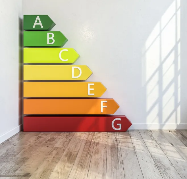 Segmenty odnoszące się do oszczędności energii od A do G