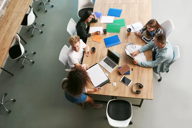 Students studying together