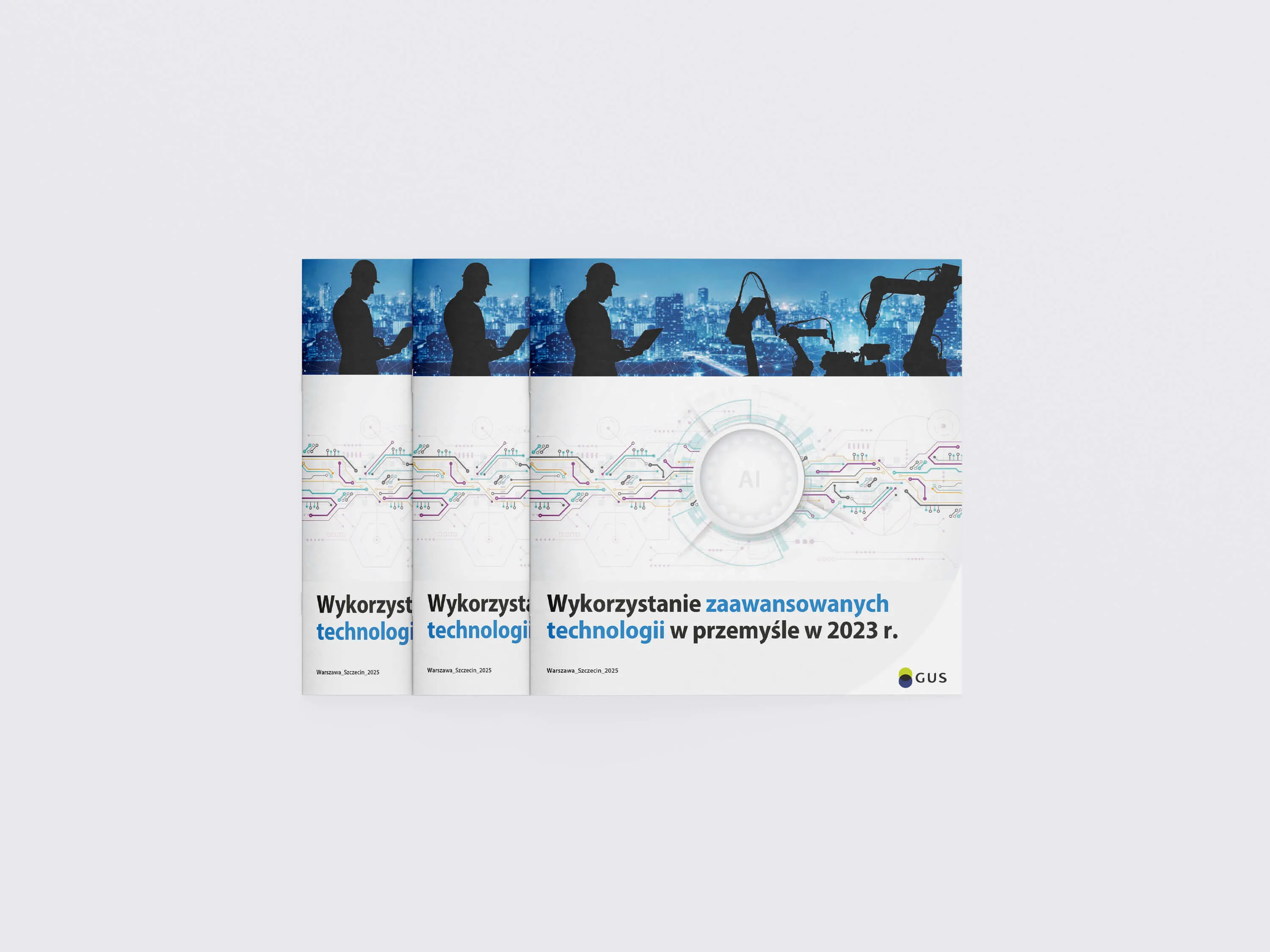 Okładka publikacji Wykorzystanie zaawansowanych technologii w przemyśle w 2023 r.