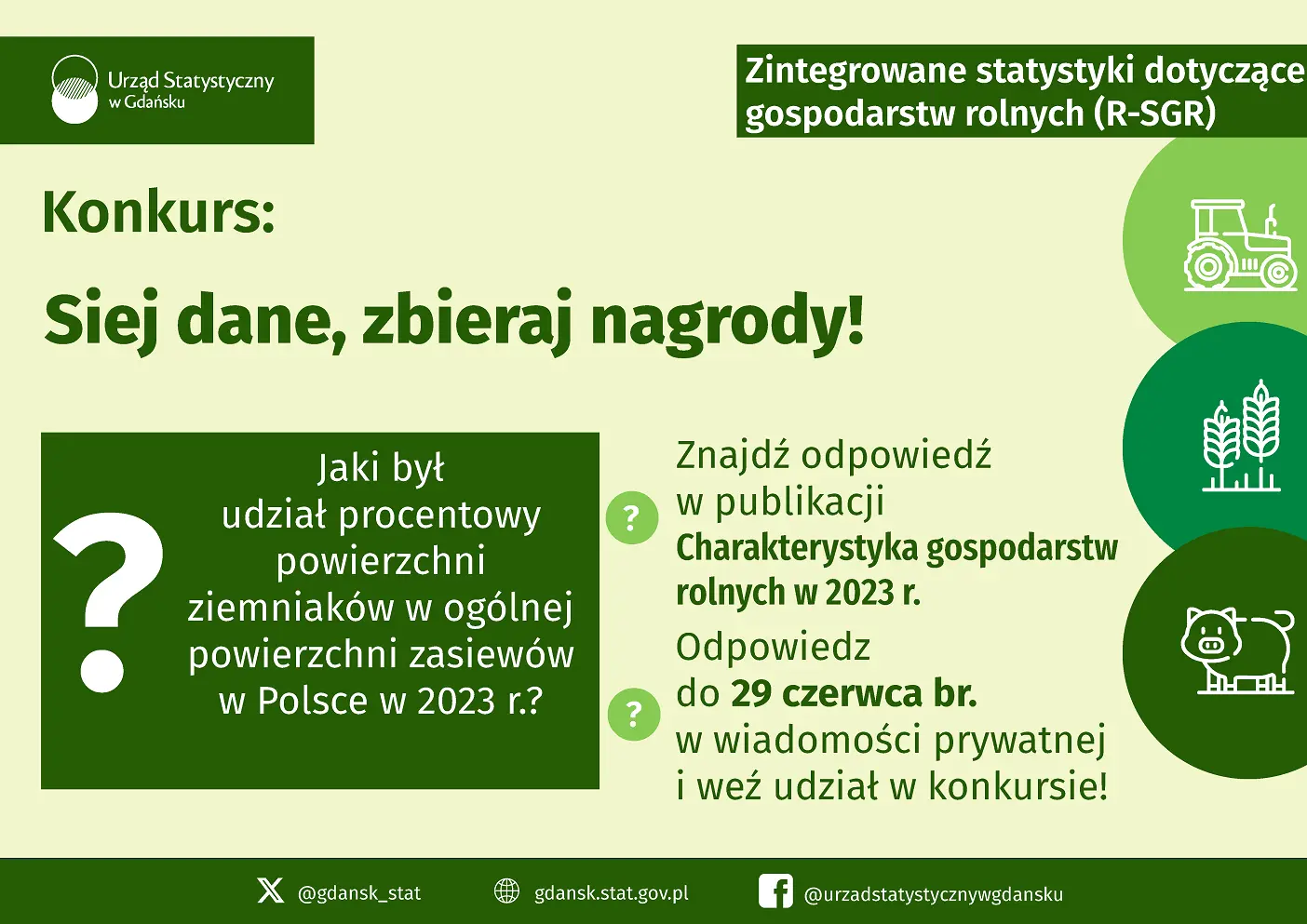 Żółte tło, nazwa konkursu, pytanie konkursowe, szczegóły w dołączonym pliku pdf