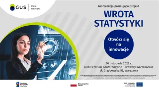 Powiększ obraz: Grafika promująca konferencję projektu Wrota Statystyki