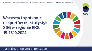 Powiększ obraz: Slajder z tekstem: Warsztaty i Spotkanie Ekspertów ds. Statystyk SDG w regionie EKG. 15-17.10.2024.
