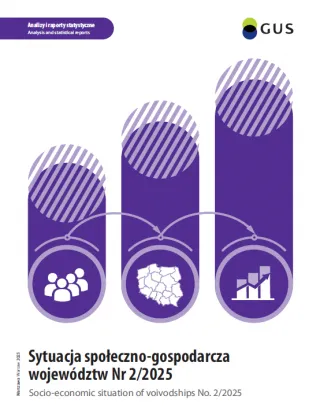 Powiększ obraz: Okładka publikacji Sytuacja społeczno-gospodarcza województw nr 2/2025