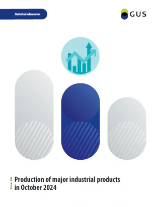 Powiększ obraz: Cover  of  "Production  of  major  industrial  products  in  October  2024"  publication