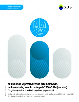 Powiększ obraz: Cover  of  "Business  tendency  survey  in  manufacturing,  construction,  trade  and  service  2000-2024  (May  2024)"  publication