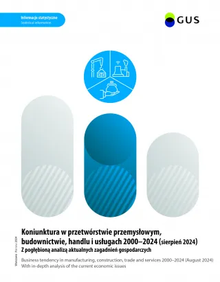 Powiększ obraz: Cover  of  publication  "Business  tendency  survey  in  manufacturing,  construction,  trade  and  service  2000-2024  (August  2024"