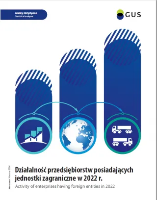 Powiększ obraz: Cover  of  Activity  of  enterprises  having  foregin  entities  in  2022  publication