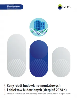 Powiększ obraz: Cover  of  publication  "Prices  of  construction  and  assembly  works  and  constructions  in  August  2024"