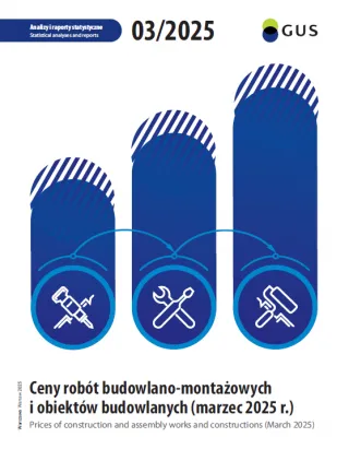 Powiększ obraz: Okładka  publikacji  "Ceny  robót  budowlano-montażowych  i  obiektów  budowlanych  (marzec  2025  r.)"