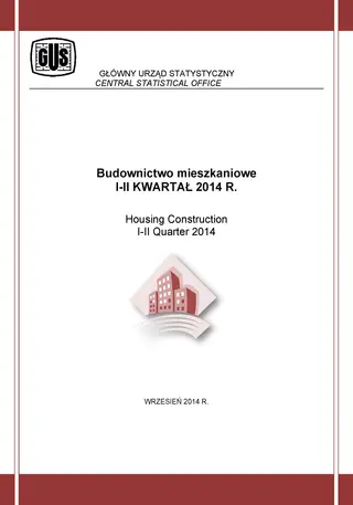 Powiększ obraz: Housing  Construction  I-II  quarter  of  2014