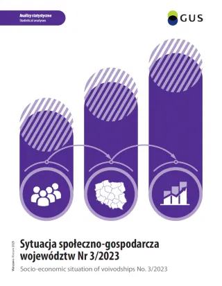 Powiększ obraz: Cover  of  the  publication  Socio-economic  situation  of  voivodships  No.  3/2023