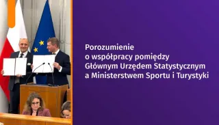 Powiększ obraz: Marek Cierpiał-Wolan Prezes GUS i Ireneusz Raś, Sekretarz Stanu MSiT, prezentują podpisane porozumienie