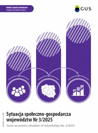 Powiększ obraz: Cover of the publication Socio-economic situation of voivodships No. 3/2025