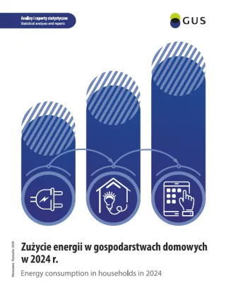 Powiększ obraz: Okładka publikacji Zużycie energii w gospodarstwach domowych w 2024 r.