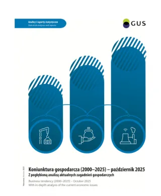 Powiększ obraz: Okładka publikacji Koniunktura gospodarcza (2000–2025) - październik 2025