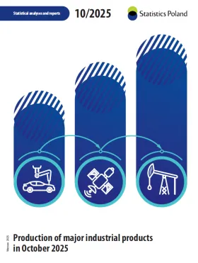 Powiększ obraz: Cover of the publication Production of major industrial products in October 2025