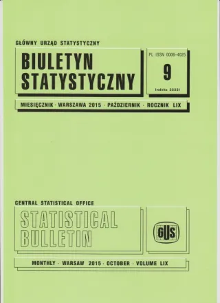 Powiększ obraz: okładka publikacji Biuletyn Statystyczny nr 9/2015