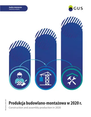 Powiększ obraz: Okładka publikacji Produkcja budowlano-montażowa w 2020 roku