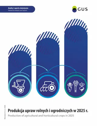 Powiększ obraz: Okładka publikacji Produkcja upraw rolnych i ogrodniczych w 2025 r.