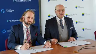 Powiększ obraz: dr hab. Maciej Sokołowski, Członek Rady Nadzorczej PEJ, oraz dr hab. Marek Cierpiał-Wolan, Prezes Głównego Urzędu Statystycznego.