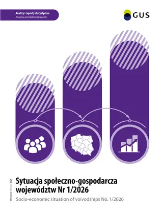 Powiększ obraz: Okładka publikacji Sytuacja społeczno-gospodarcza województw 1/2026