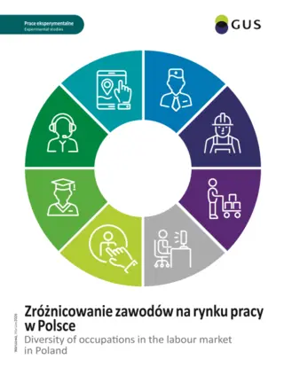 Powiększ obraz: Okładka publikacji Zróżnicowanie zawodów na rynku pracy w Polsce